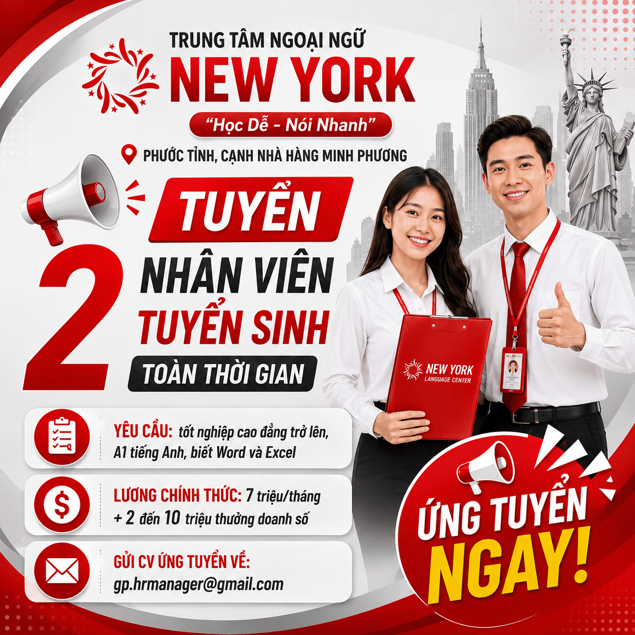 tuyển nhân viên văn phòng tại long hải phước tỉnh