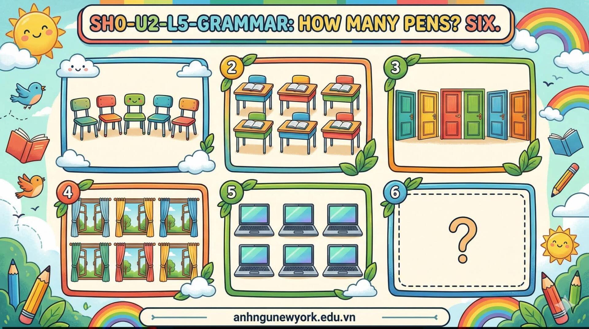 Hỏi số lượng với How many &ndash; b&agrave;i tiếng Anh cho trẻ