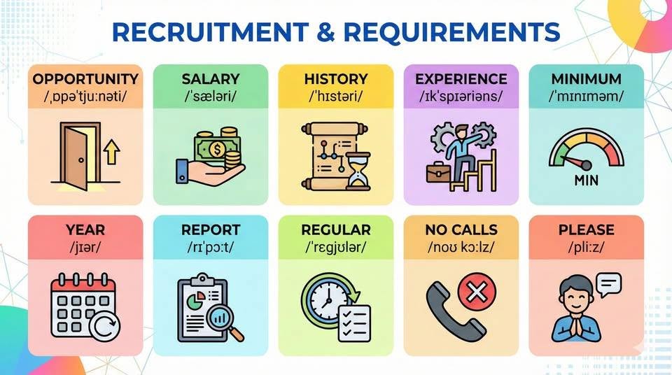 Bộ từ vựng Recruitment &ndash; Tuyển dụng từ New York School