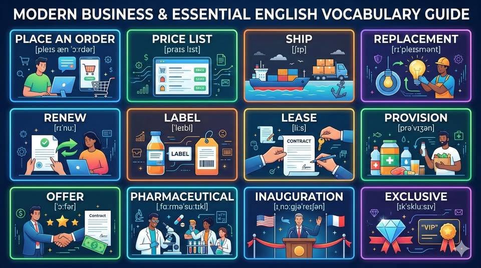 Bộ từ vựng Orders and Contracts – Đặt hàng và hợp đồng từ New York School