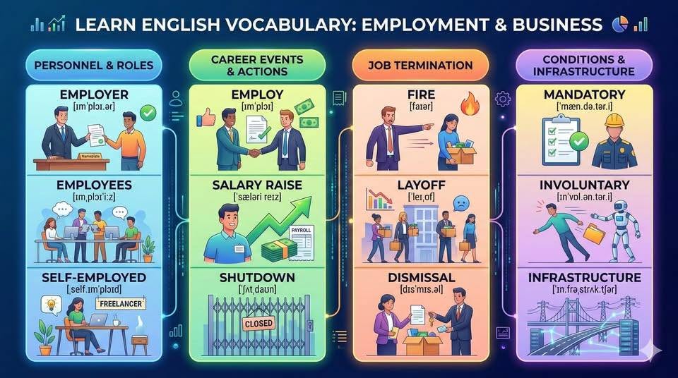 Bộ từ vựng Employment &ndash; Quan hệ lao động từ New York School
