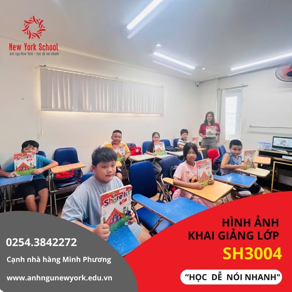 Giáo viên và học viên lớp tiếng Anh thiếu nhi SH3004 tại Phước Tỉnh